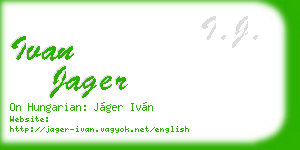 ivan jager business card