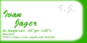 ivan jager business card